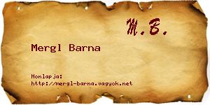 Mergl Barna névjegykártya